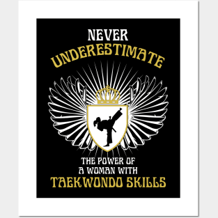 Taekwondo Meme | Never Underestimate A Woman With Taekwondo Skills Posters and Art